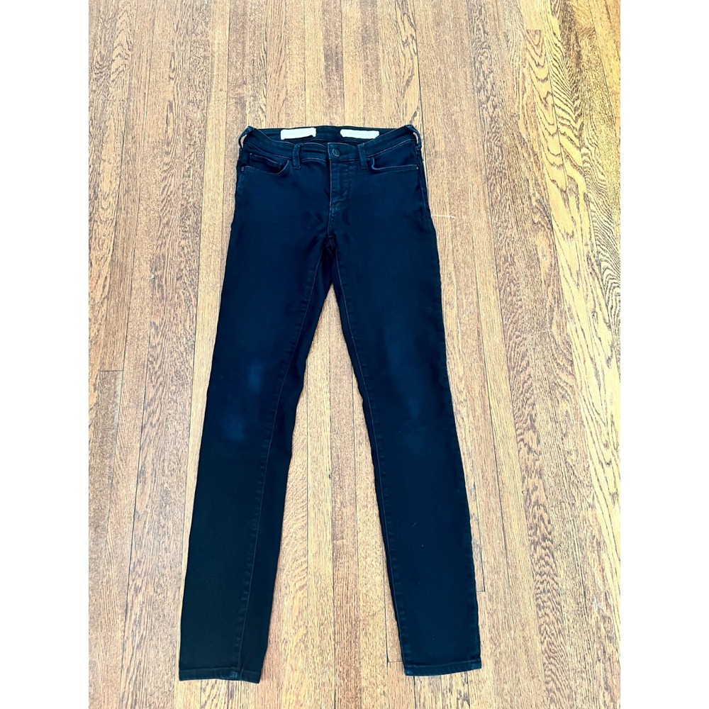 Anthro Pilcro‎ and the Letterpress Serif Skinny Jeans Black Denim Womens Size 26